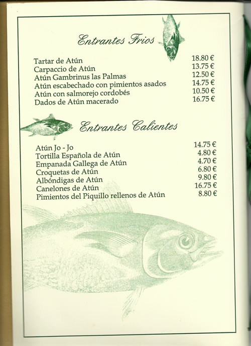 carta atunes gambrinus