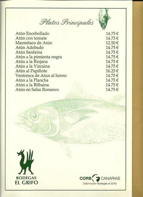 carta atunes gambrinus